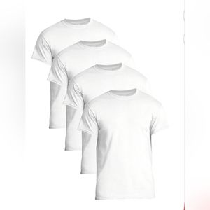 Men's 4 Pack Size Medium White T-Shirts